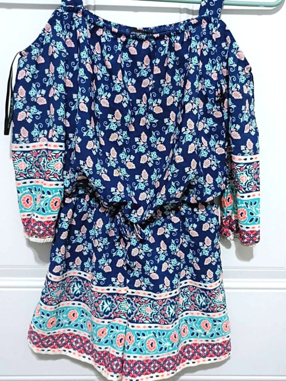 My Michelle Off Shoulder Boho Romper, Girls Size M